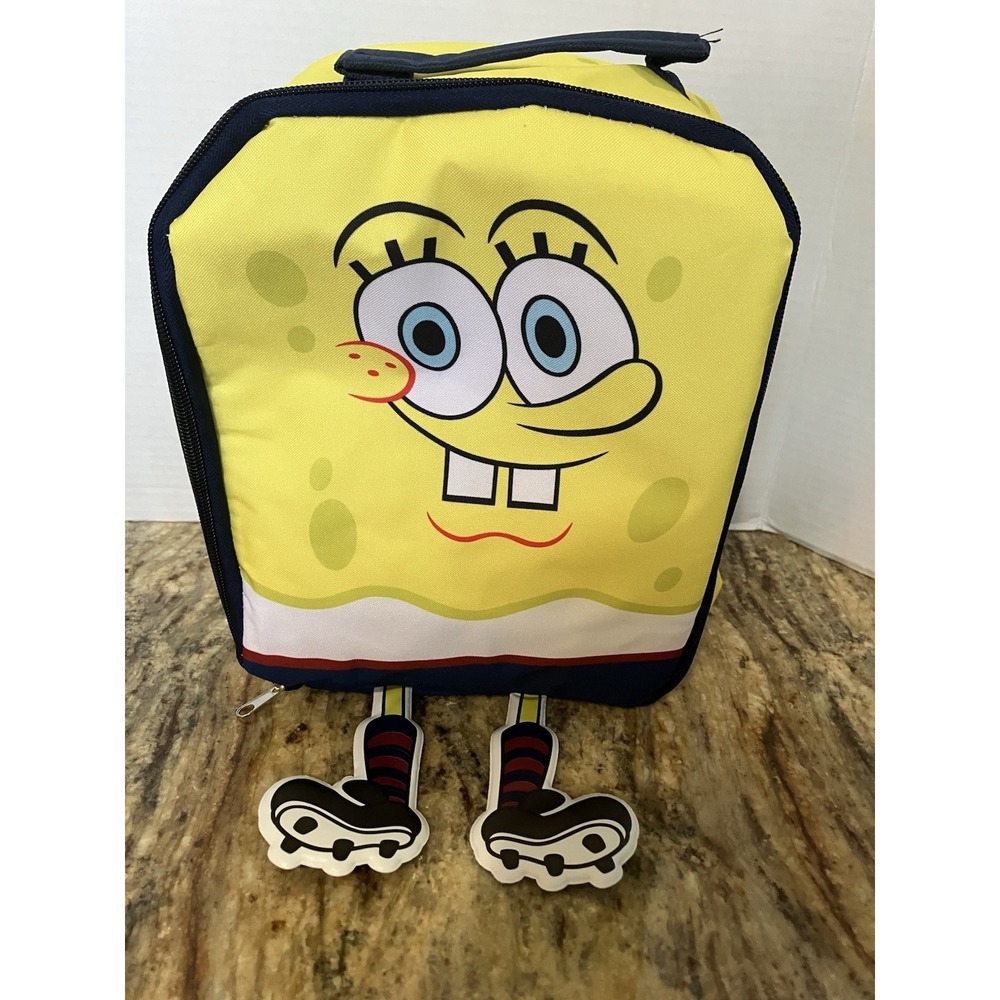 NWOT SpongeBob SquarePants Insulated 3D Lunchbox Dangling Feet Food Container